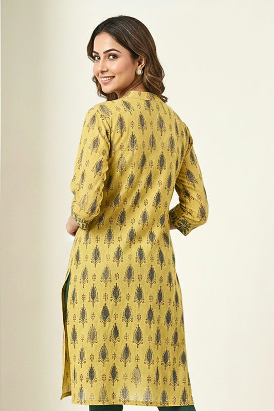 Nav Aarohi Mustard Kurta