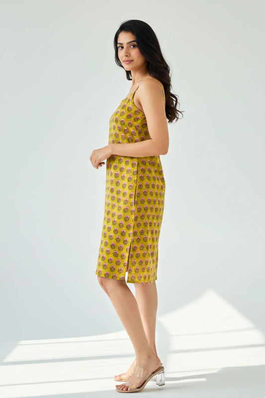Mustard Meadow Cotton Dress