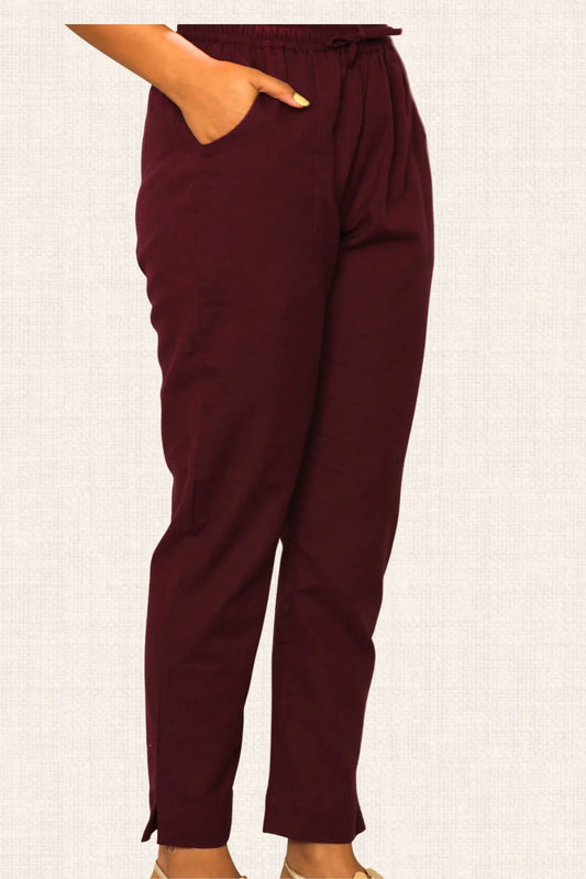Gulmohar Wine Pant