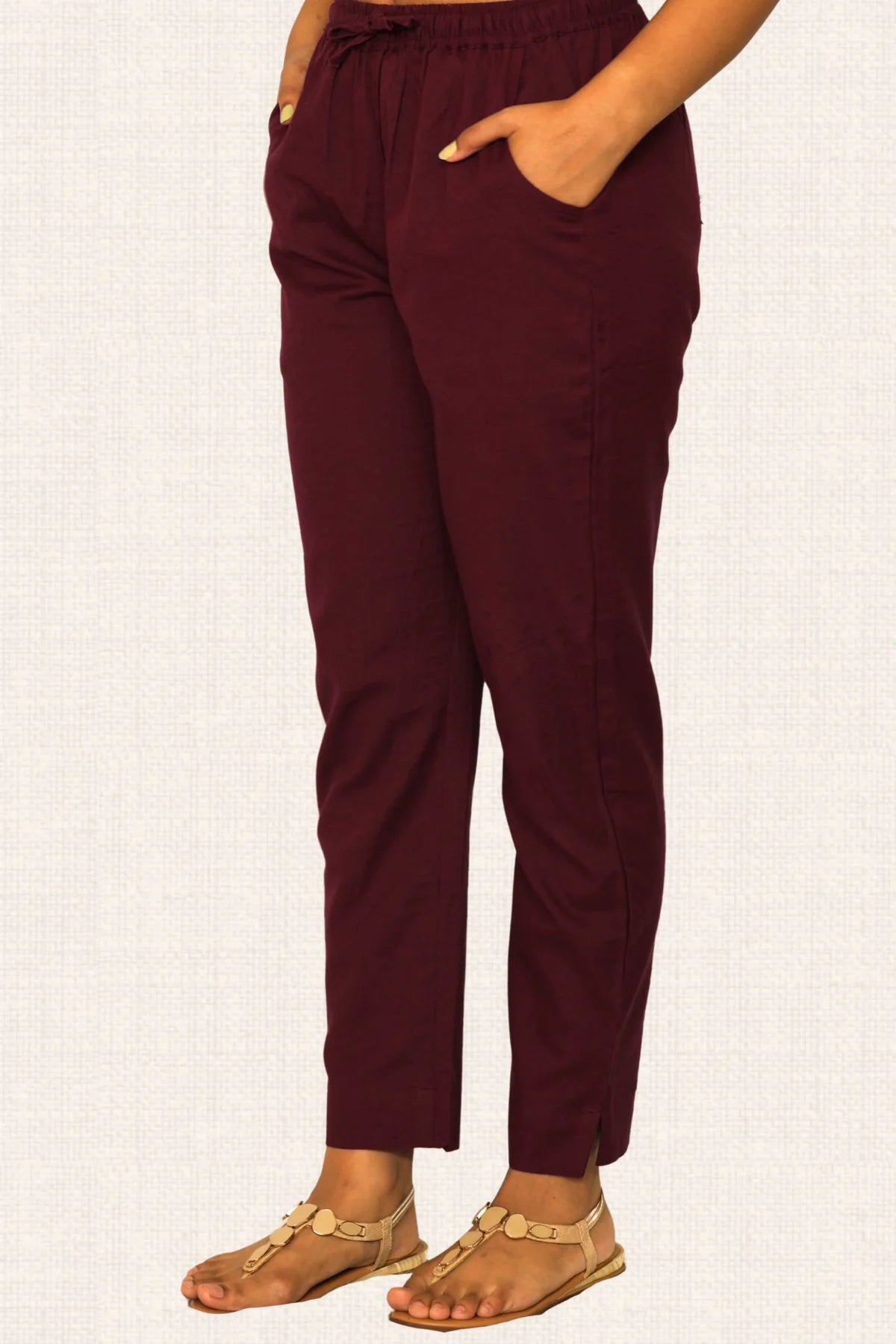 Gulmohar Wine Pant