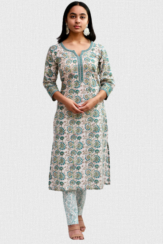 Neel Bahaar Cotton Kurta