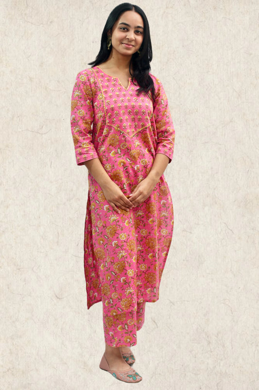 Bafta Bloom Cotton Kurta