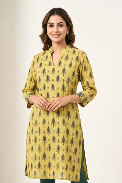 Nav Aarohi Mustard Kurta