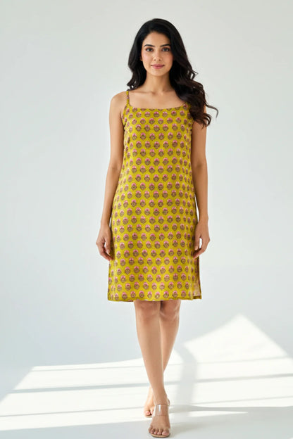Mustard Meadow Cotton Dress