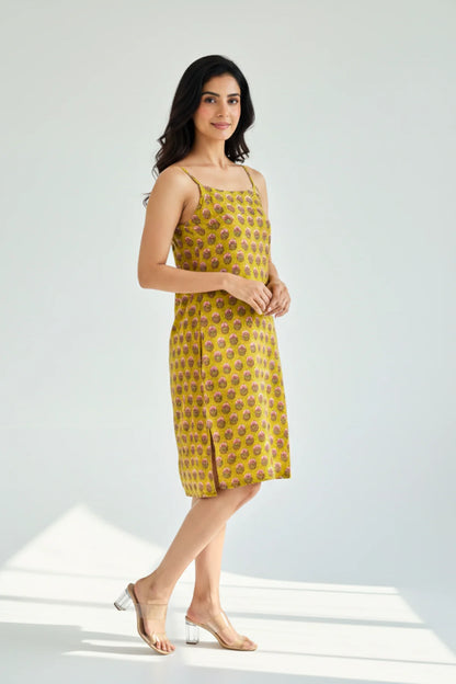 Mustard Meadow Cotton Dress