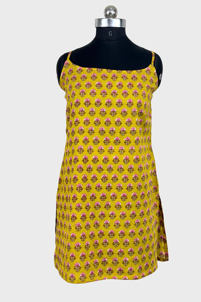 Mustard Meadow Cotton Dress