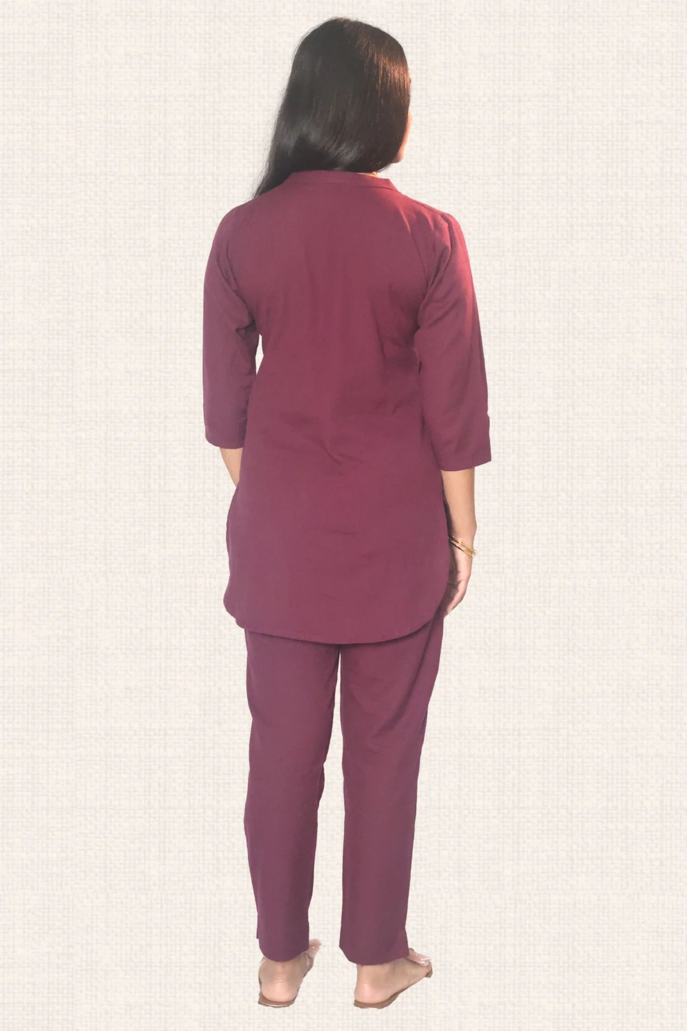 Gulmohar Wine Co-ord Set (Top)