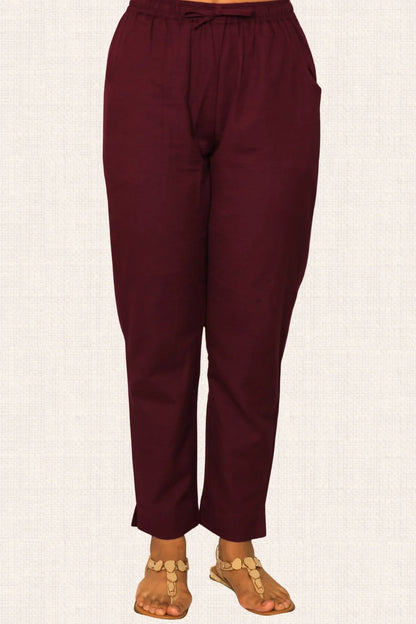 Gulmohar Wine Pant