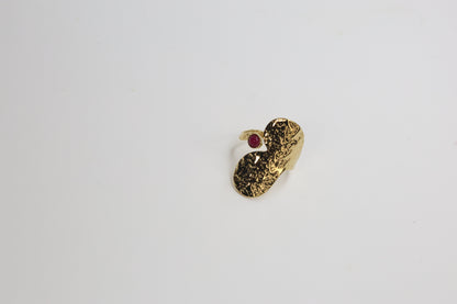 The Ruby Leaf Ring