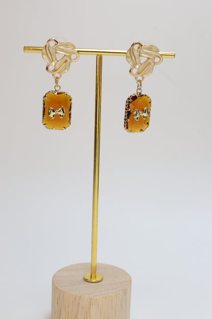 Caramel Gem Studs